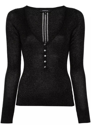 Barbara Bui lurex fine-knit top - Black