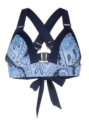 Marlies Dekkers Cache Coeur paisley-print bralette bikini top - Blue