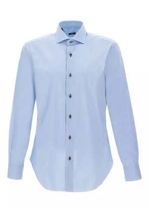 Barba cotton-blend shirt - Blue