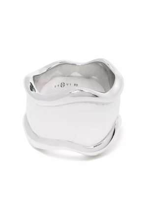 Eshvi wave brass ring - Silver