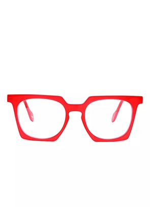Kador square-frame glasses - Red