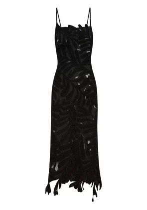 Oscar de la Renta Fern crochet-knit midi dress - Black