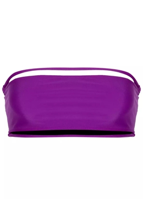 Gloria Coelho strapless string-detail bikini top - Purple