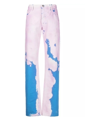 The Attico tie-dye pattern denim jeans - Blue