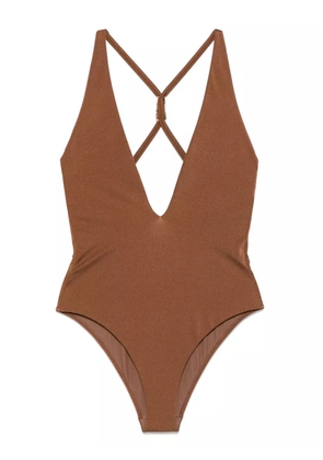 Versace Safety Pin swimsuit - Brown