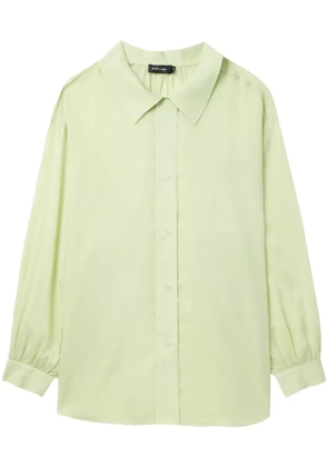 tout a coup ruched-detail button-up shirt - Green