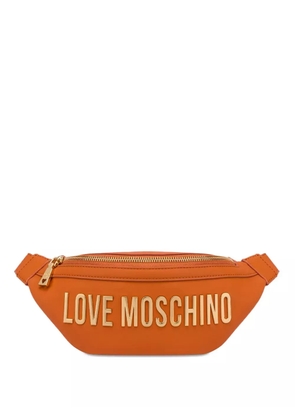 Love Moschino logo-lettering belt bag - Orange