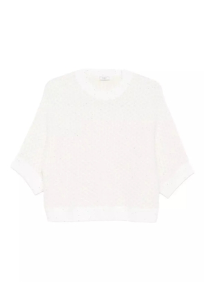 Peserico embellished sweater - White