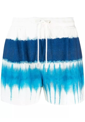 Alberta Ferretti tie-dye track shorts - Blue