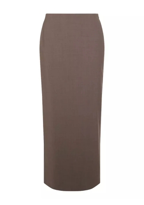 Brunello Cucinelli pencil maxi skirt - Brown