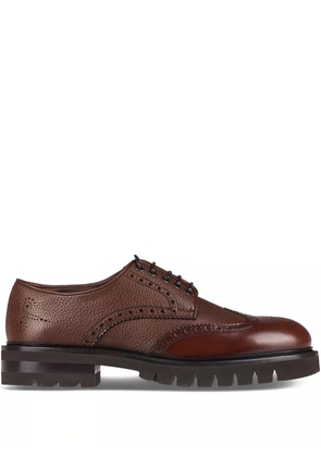 Ferragamo leather brogue shoes - Brown