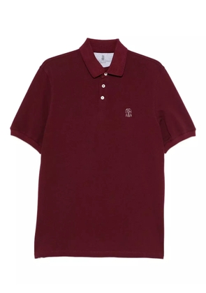 Brunello Cucinelli embroidered cotton polo shirt