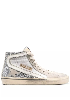 Golden Goose Slide high-top sneakers - Silver