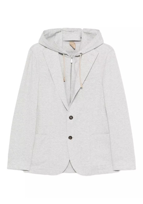 Eleventy hooded single-breasted blazer - Grey