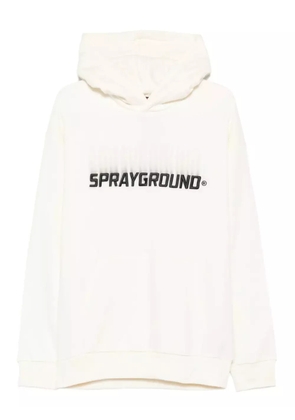 Sprayground logo-embroidered hoodie - White