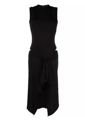 The Attico asymmetric cut-out jersey dress - Black