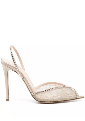 Andrea Wazen Katy 105mm slingback pumps - Neutrals