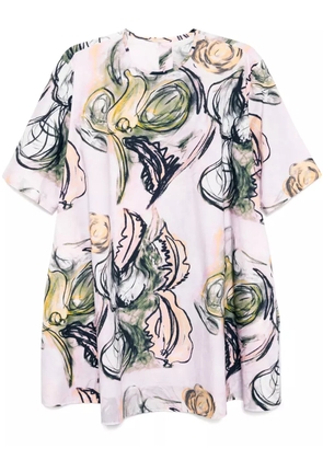 JNBY graphic-print dress - Pink