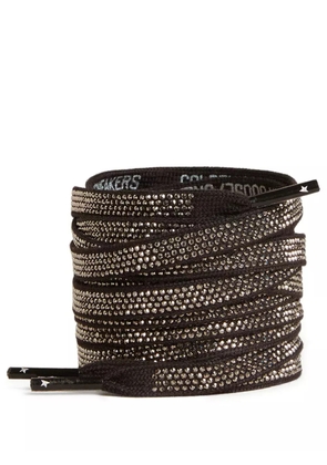 Golden Goose strass-embellished cotton shoe laces - Black