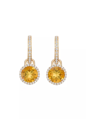 Kiki McDonough 18K yellow gold Grace citrine and diamond earrings