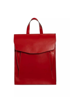 Merryl Tielman Claudie flap-pocket leather backpack - Red