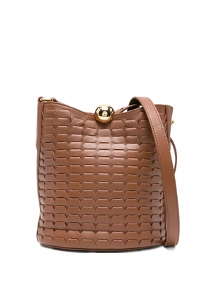 Furla mini Sfera leather bucket bag - Brown