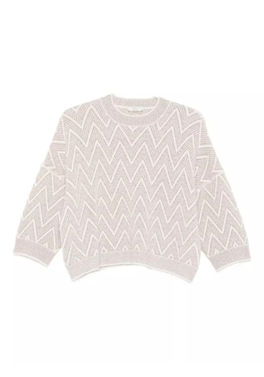 Peserico zigzag-knit sweater - Neutrals