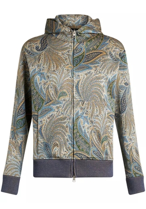 ETRO paisley-print hoodie - Blue