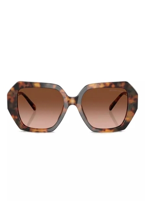 Michael Kors geometric-frame sunglasses - Brown