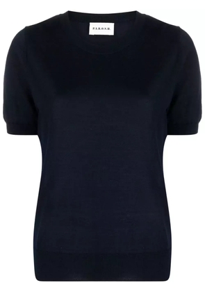 P.A.R.O.S.H. fine-knit short-sleeves top - Blue
