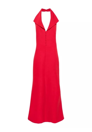 Atu Body Couture halter-neck button-front maxi dress - Red
