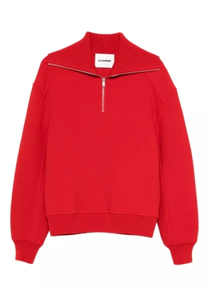 Jil Sander half-zip sweater - Red