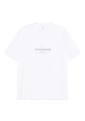 Brunello Cucinelli logo-print T-shirt - White