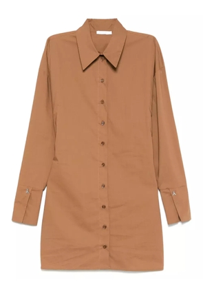 Patrizia Pepe poplin mini dress - Brown