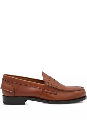 SAXONE OF SCOTLAND penny leather loafers - Brown