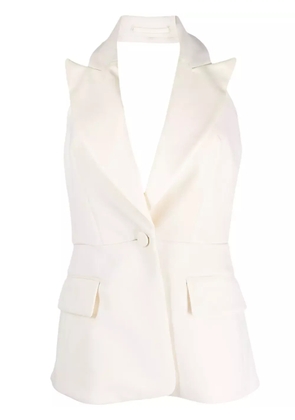 Max Mara suit style virgin wool top - Neutrals