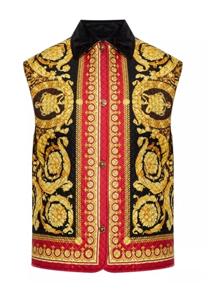 Versace baroque-print quilted vest - Multicolour