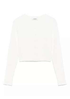 SANDRO ribbed cardigan - Neutrals