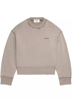 AMI Paris Fade Out cotton sweatshirt - Grey