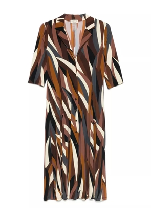 Siyu abstract-print dress - Brown