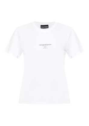 Emporio Armani logo-print cotton T-shirt - White