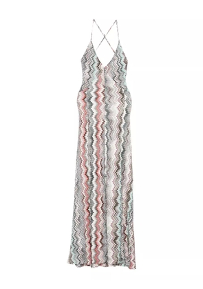 Missoni halterneck maxi dress - Red