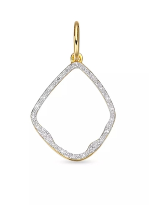 Monica Vinader Riva Hoop diamond pendant charm - Gold