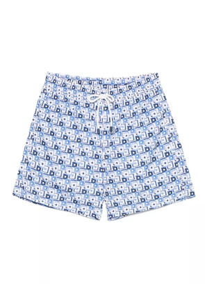 FIORIO MILANO geometric-print swim shorts - Blue
