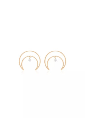 Persée 18kt yellow gold crescent moon earrings