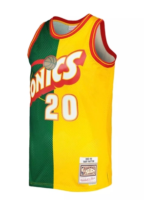 Mitchell & Ness x NBA Seattle Supersonics 1995 Gary Payton Split Swingman tank top - Yellow