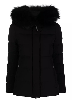 Moorer Kilie-Fur-Kn hooded puffer jacket - Black