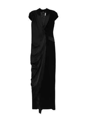 SILK LOVE & LACE silk v-neck dress - Black