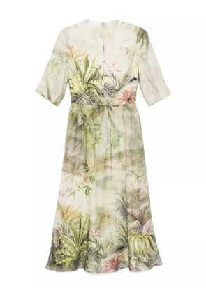 Elie Saab safari-print dress - Green