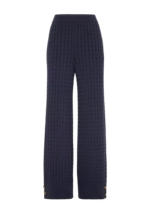 Brunello Cucinelli cable-knit trousers - Blue